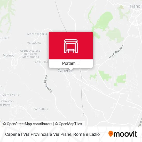 Mappa Capena | Via Provinciale Via Piane
