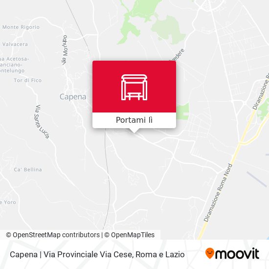 Mappa Capena | Via Provinciale Via Cese