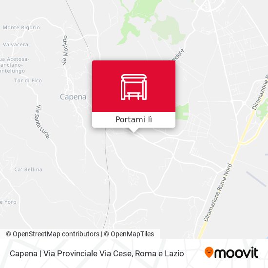 Mappa Capena | Via Provinciale Via Cese