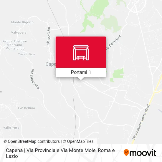 Mappa Capena | Via Provinciale Via Monte Mole
