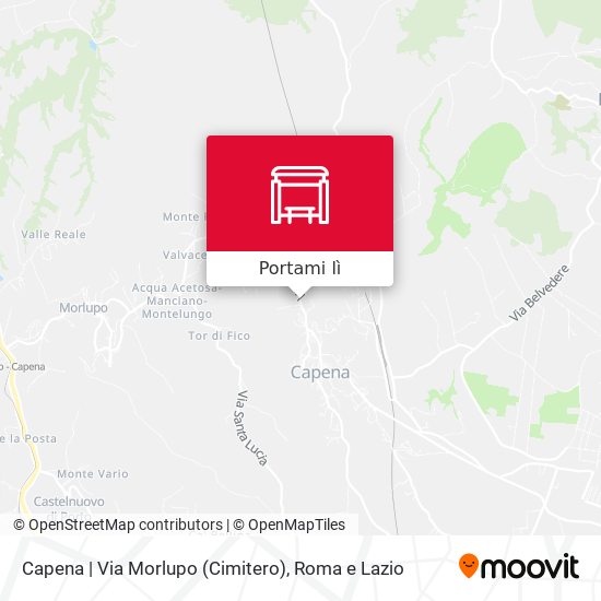 Mappa Capena | Via Morlupo (Cimitero)