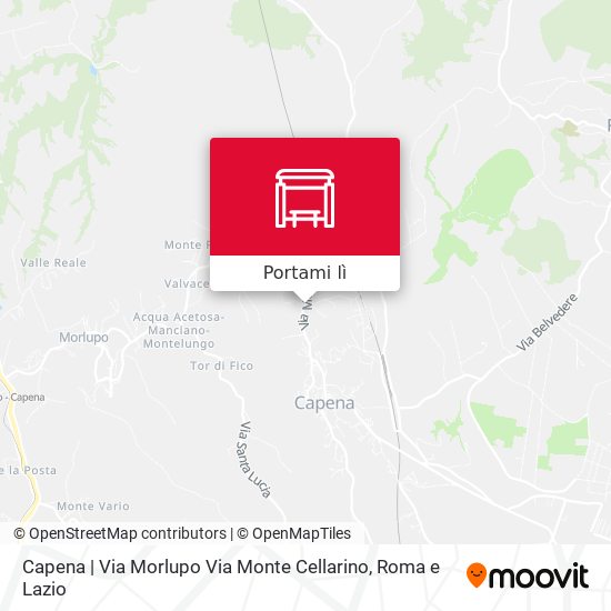 Mappa Capena | Via Morlupo Via Monte Cellarino