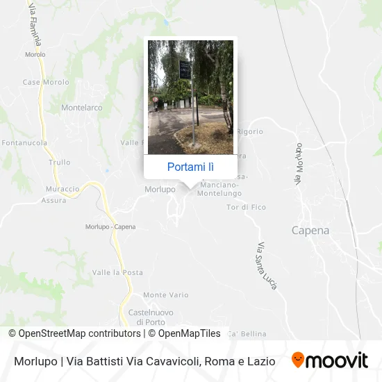 Mappa Morlupo | Via Battisti Via Cavavicoli
