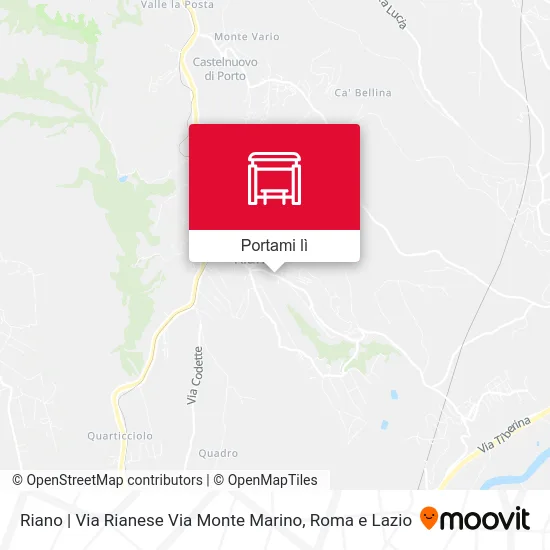 Mappa Riano | Via Rianese Via Monte Marino