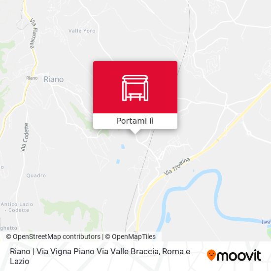 Mappa Riano | Via Vigna Piano Via Valle Braccia