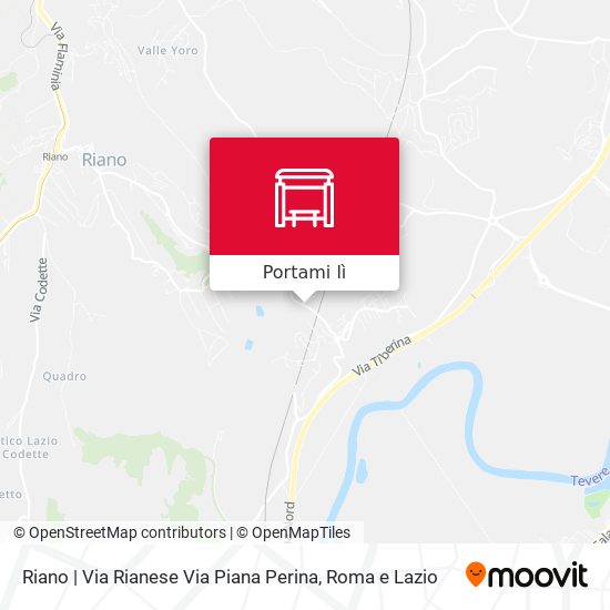 Mappa Riano | Via Rianese Via Piana Perina