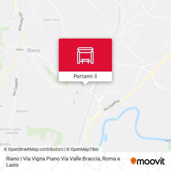 Mappa Riano | Via Vigna Piano Via Valle Braccia