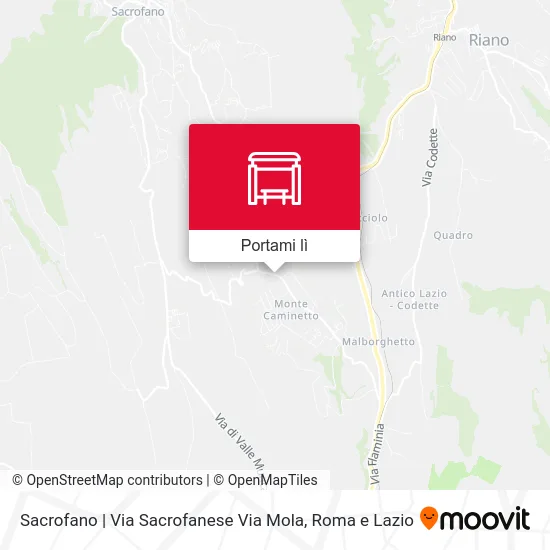 Mappa Sacrofano | Via Sacrofanese Via Mola