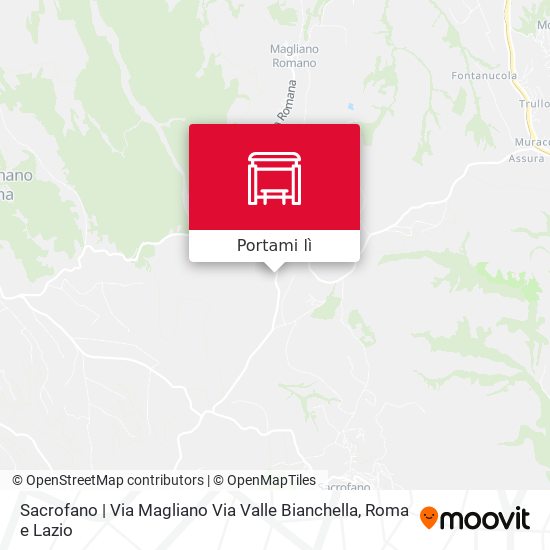 Mappa Sacrofano | Via Magliano Via Valle Bianchella