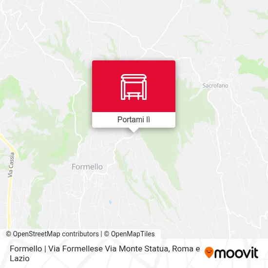 Mappa Formello | Via Formellese Via Monte Statua