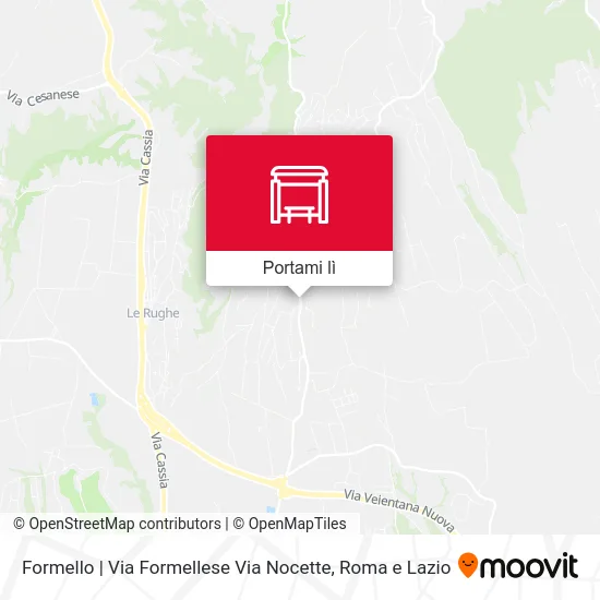 Mappa Formello | Via Formellese Via Nocette