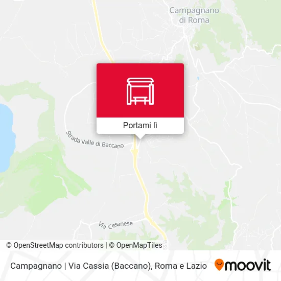 Mappa Campagnano | Via Cassia (Baccano)