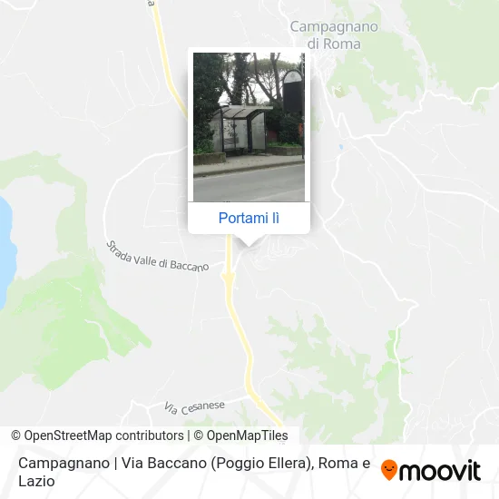 Mappa Campagnano | Via Baccano (Poggio Ellera)