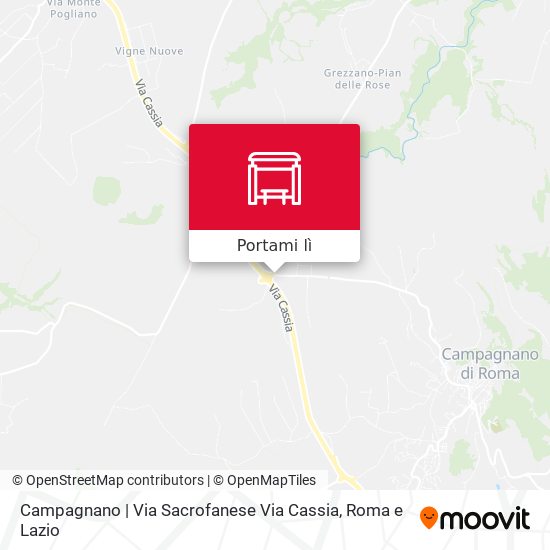 Mappa Campagnano | Via Sacrofanese Via Cassia