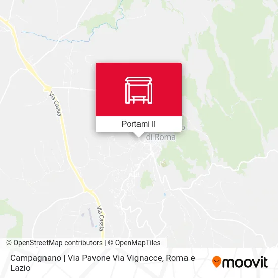 Mappa Campagnano | Via Pavone Via Vignacce
