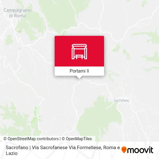 Mappa Sacrofano | Via Sacrofanese Via Formellese