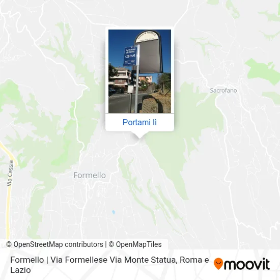 Mappa Formello | Via Formellese Via Monte Statua