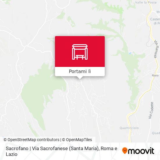 Mappa Sacrofano | Via Sacrofanese (Santa Maria)