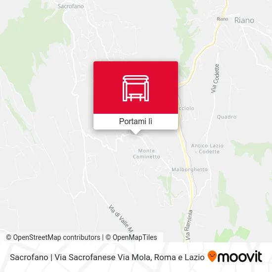 Mappa Sacrofano | Via Sacrofanese Via Mola