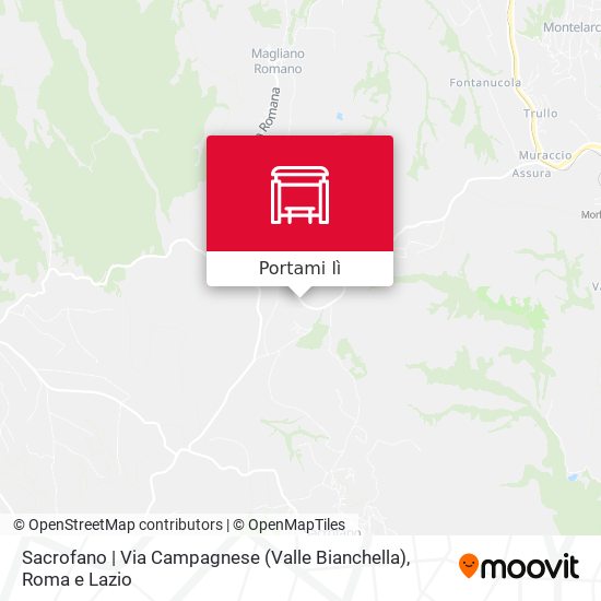 Mappa Sacrofano | Via Campagnese (Valle Bianchella)