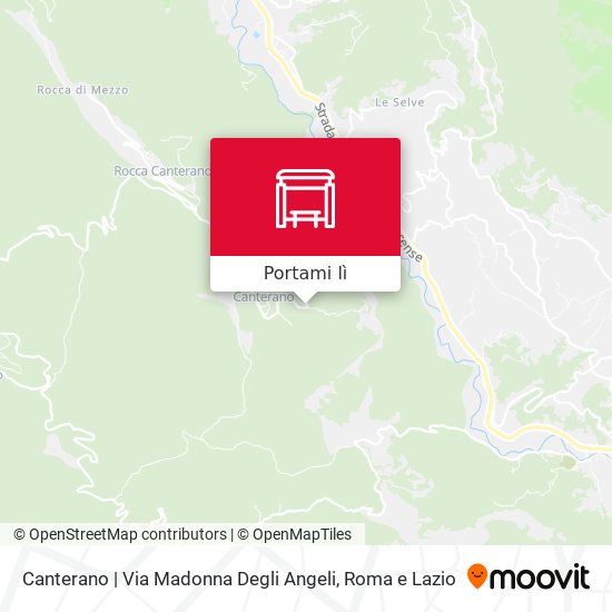 Mappa Canterano | Via Madonna Degli Angeli