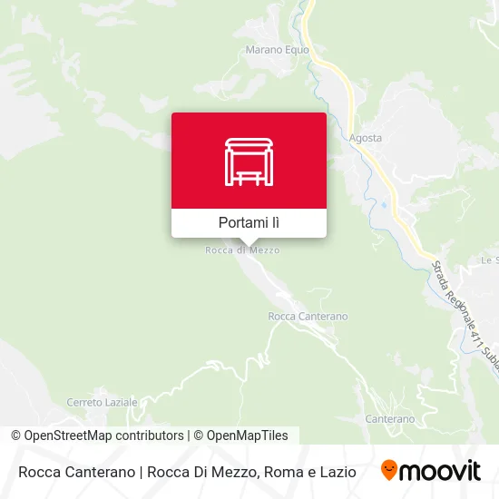 Mappa Rocca Canterano | Rocca Di Mezzo