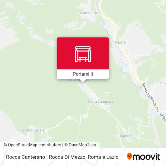 Mappa Rocca Canterano | Rocca Di Mezzo