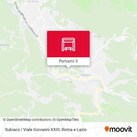 Mappa Subiaco | Viale Giovanni XXIII