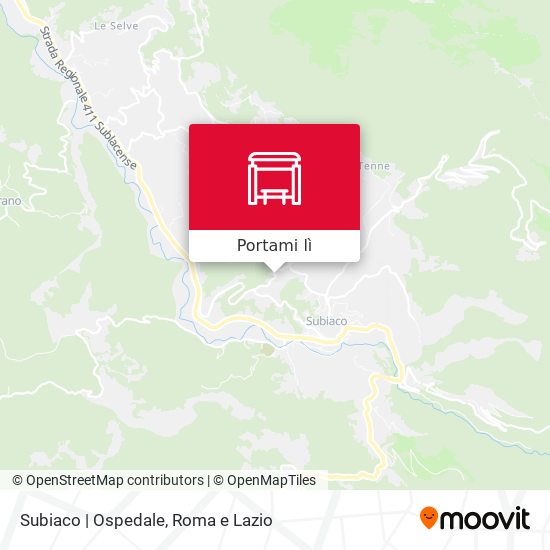Mappa Subiaco | Ospedale
