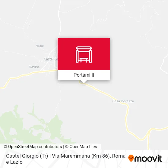 Mappa Castel Giorgio (Tr) | Via Maremmana (Km 86)