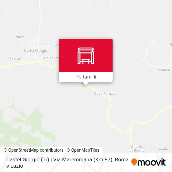 Mappa Castel Giorgio (Tr) | Via Maremmana (Km 87)
