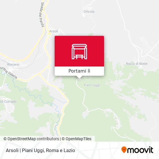 Mappa Arsoli | Piani Uggi