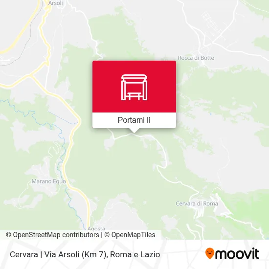 Mappa Cervara | Via Arsoli (Km 7)