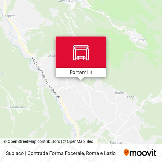 Mappa Subiaco | Contrada Forma Focerale