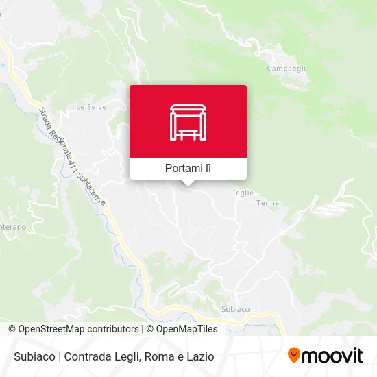 Mappa Subiaco | Contrada Legli