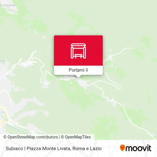 Mappa Subiaco | Piazza Monte Livata