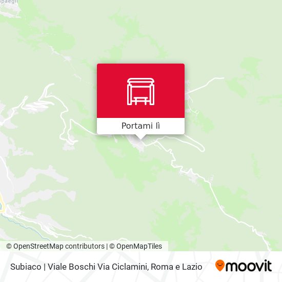 Mappa Subiaco | Viale Boschi Via Ciclamini