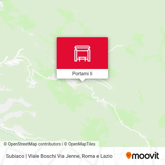 Mappa Subiaco | Viale Boschi Via Jenne