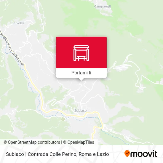 Mappa Subiaco | Contrada Colle Perino