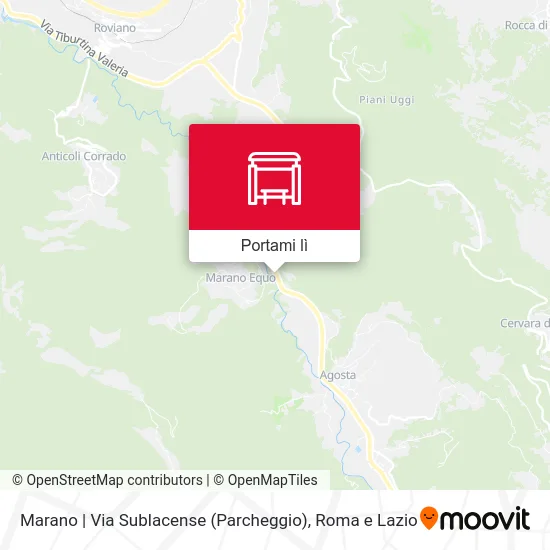 Mappa Marano | Via Sublacense (Parcheggio)