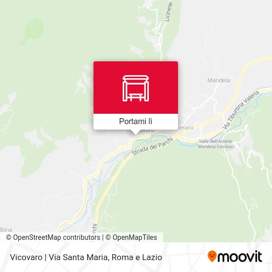 Mappa Vicovaro | Via Santa Maria