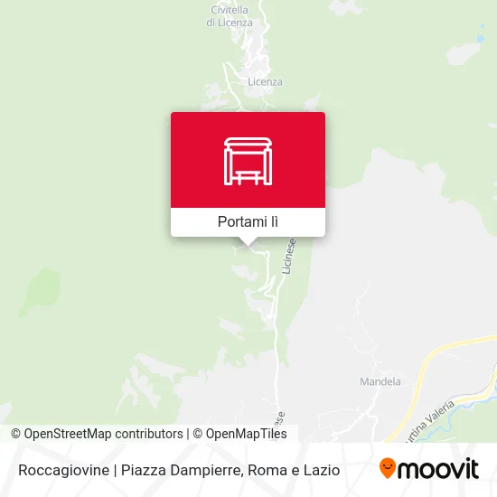 Mappa Roccagiovine | Piazza Dampierre