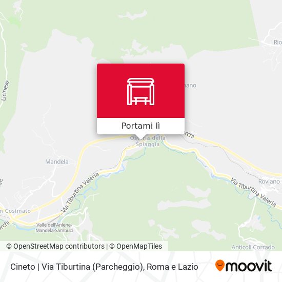 Mappa Cineto | Via Tiburtina (Parcheggio)
