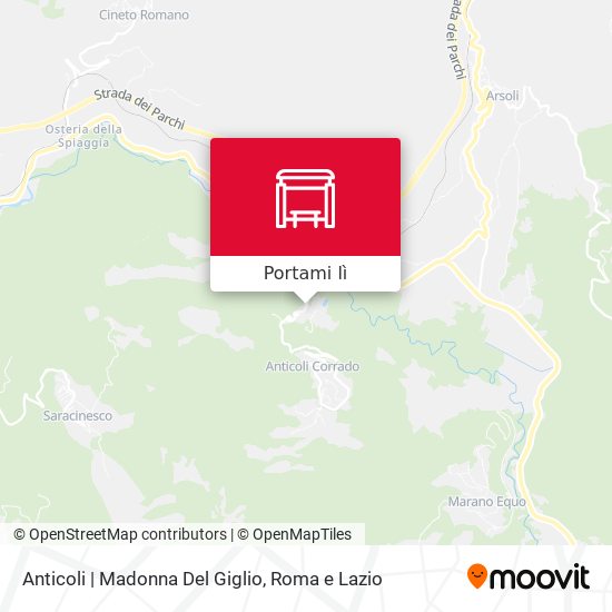 Mappa Anticoli | Madonna Del Giglio