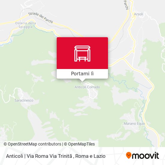 Mappa Anticoli | Via Roma Via Trinitã