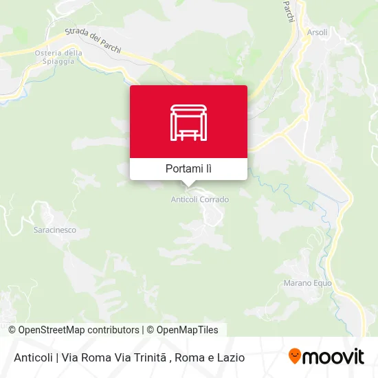 Mappa Anticoli | Via Roma Via Trinitã