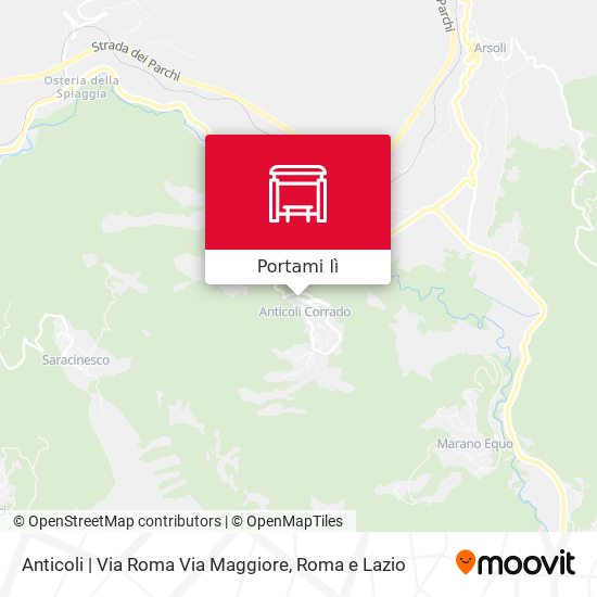 Mappa Anticoli | Via Roma Via Maggiore