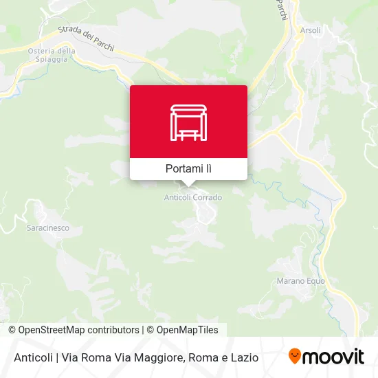 Mappa Anticoli | Via Roma Via Maggiore