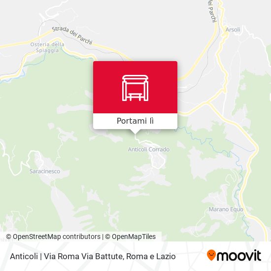 Mappa Anticoli | Via Roma Via Battute