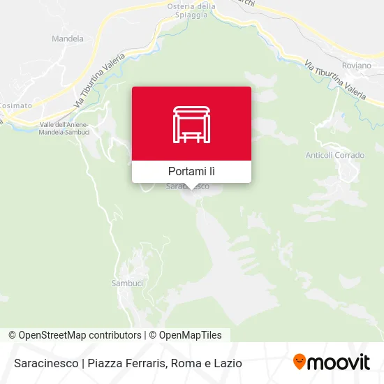 Mappa Saracinesco | Piazza Ferraris